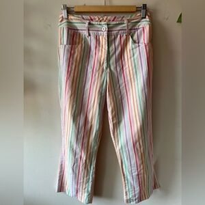 Snazzie Vintage Striped Semi-Cropped Pants S